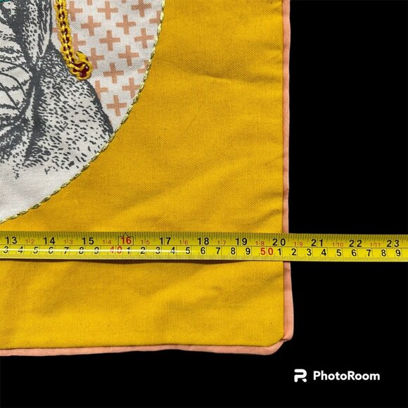 Throw Pillow Cover Dog Pillowcase Decorative Yellow Monocle Bulldog Pug Kitschy - Picture 12 of 12